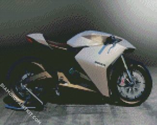 White Ducati Motor diamond painting