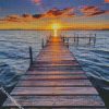 Wooden Sea Dock diamond painting