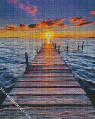 Wooden Sea Dock diamond painting