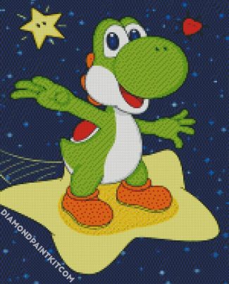 Yoshi Dinosaur diamond painting