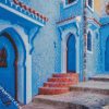 Chefchaouen Blue Houses diamond painting