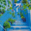 Chefchaouen Blue Streets diamond painting