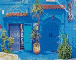 Chefchaouen The Blue Perl diamond painting