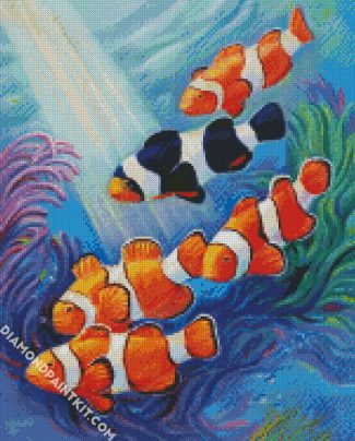 Clownfish Family diamond painting