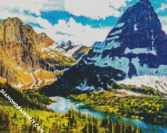 Glacier National Park Montana diamond painting