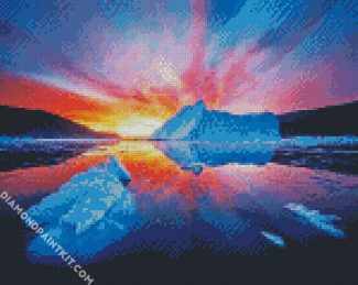 Greenland Sunset On Ice diamond painting