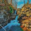 St Mary Falls Glacier National Park Montana diamond painting