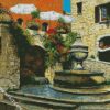 St Paul De Vence Fountain diamond painting