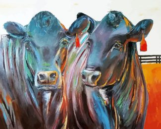 Aberdeen Angus Cows diamond painting