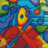 Abstract Flute Player diamond painting