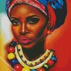 African Woman Wearing Bead diamond painting