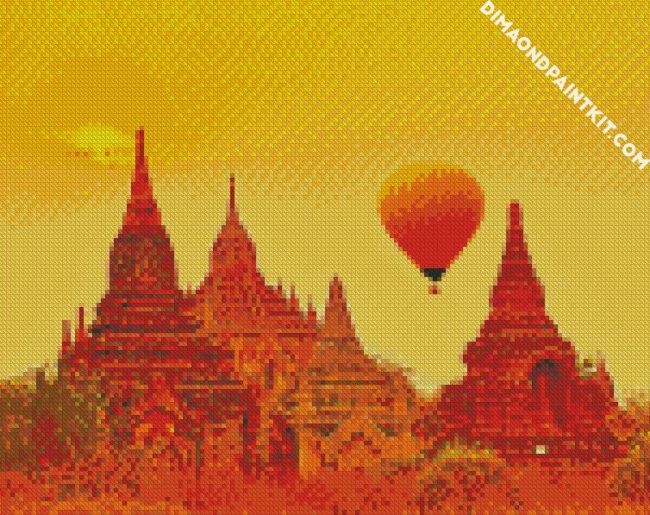 Air Balloon In Bagan diamond painting