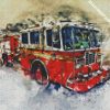 American Fire Truck diamond painting