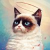 Angel Grumpy Cat diamond painting