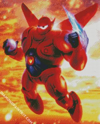 Angry Flying Baymax diamond painting