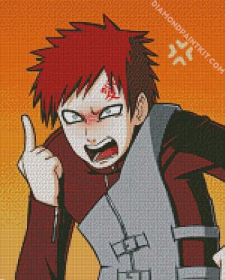 Angry Gaara diamond painting