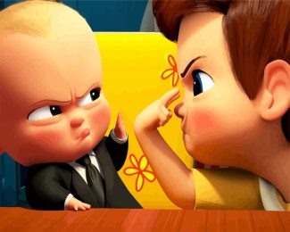 Angry Tim And Baby Boss diamond painting