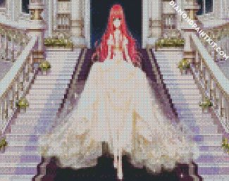 Anime Girl Wearing Ball Gown Dress diamond painting