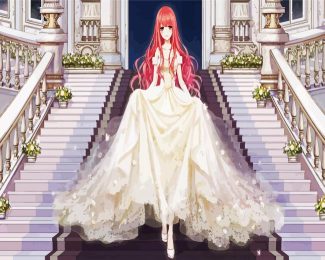 Anime Girl Wearing Ball Gown Dress diamond painting