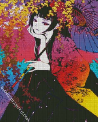 Anime Girl Wearing Kimono diamond painting