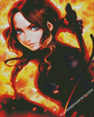 Anime katniss Everdeen diamond painting