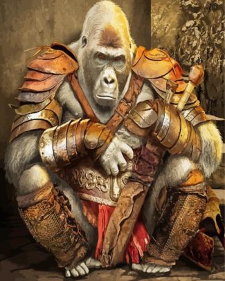 Ape Warrior diamond painting