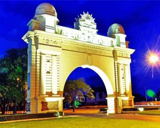 Arch Of Victory Ballarat At Night diamond painting