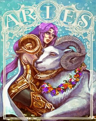 Aries Zodiac Illustration diamond painting