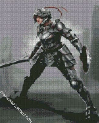 Armor Woman diamond painting