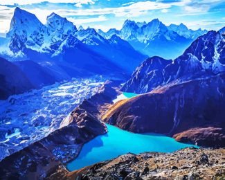 Asia Himalayas Mountains diamond painting