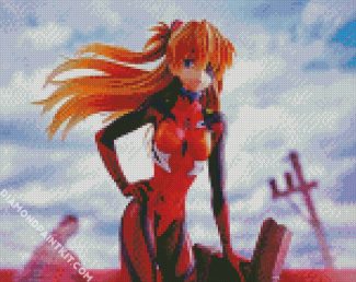 Asuka Neon Genesis Evangelion diamond painting