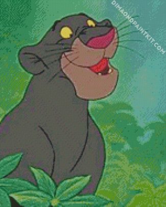 Bagheera Character diamond painting