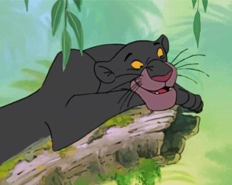 Bagheera Cartoon Character diamond painting