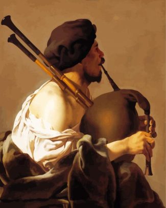 Bagpiper Player diamond painting