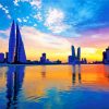 Bahrain Skyline Reflection diamond painting