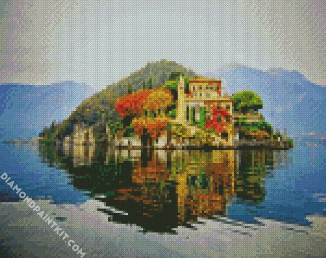 Balbianello Villa Water Reflection diamond painting