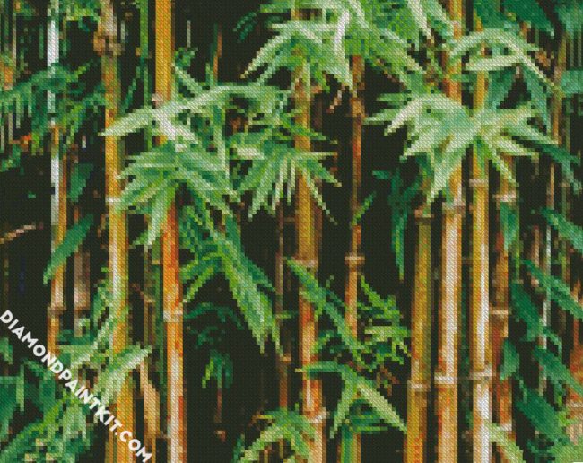 Bamboo Trees Plants diamond painting