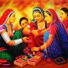 Bangle Seller And Girls diamond painting