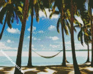 Barbados Beach Caribbean Island diamond painting