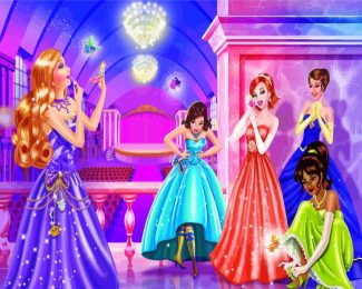 Barbie Princesses diamond painting