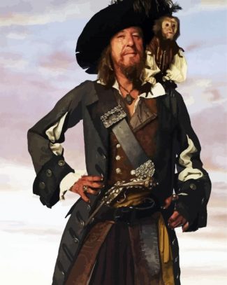 Barbossa From Pirates Of The Caribbean diamond painting