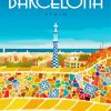 Barcelona Park Guell Gaudi diamond painting