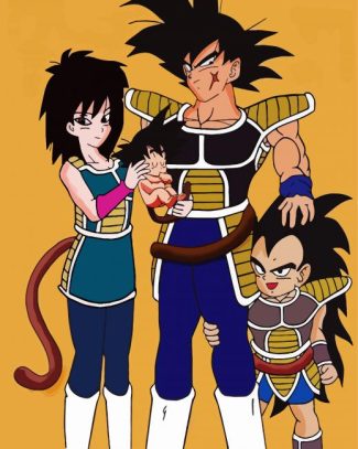 Bardock Dragon Ball Family diamond painting