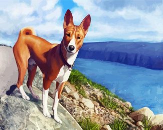 Basenji Dog Art diamond painting