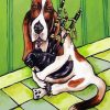 Basset Hound And Bagpipe diamond painting