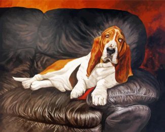 Basset Hound Dog diamond painting