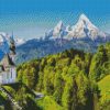 Bavarian Alpes Mountains diamond painting