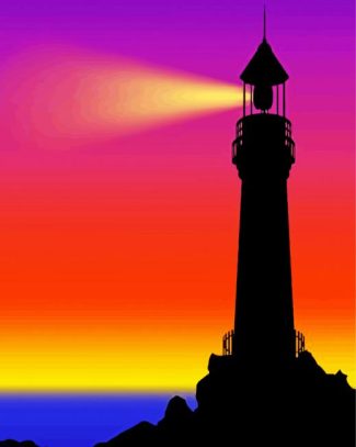 Beacon At Sunset Art diamond painting