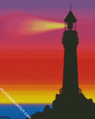 Beacon At Sunset Art diamond painting