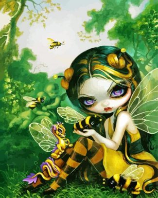 Bee Girl diamond painting